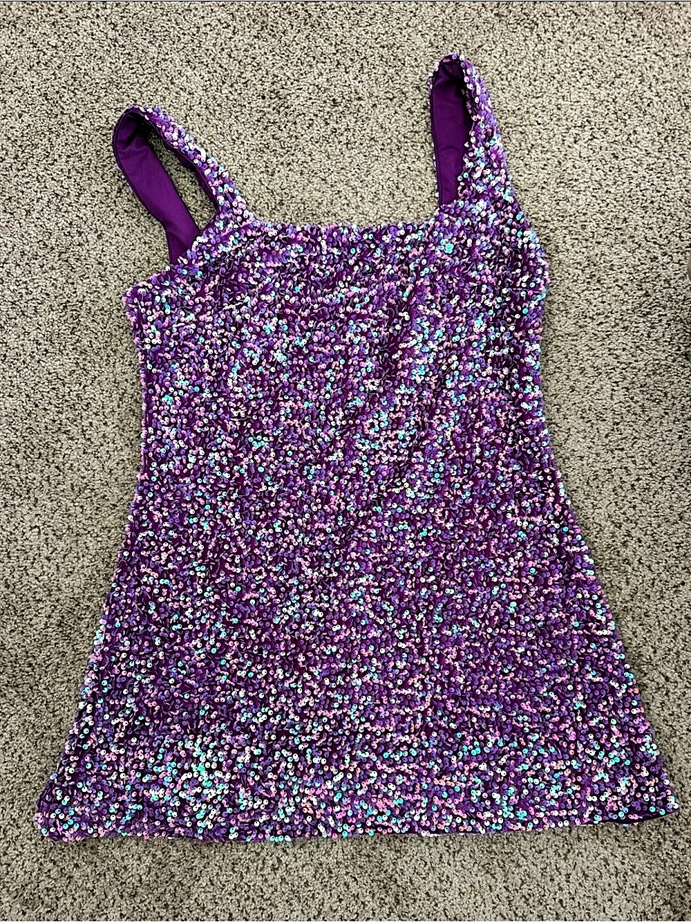 Princess Polly Miss Me Sequin Mini Dress Purple & Pink